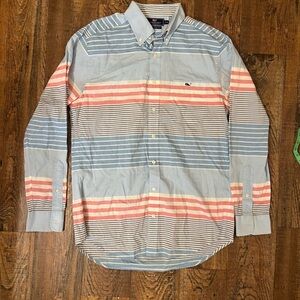 Vineyard Vines Blue and Pink Casual Button Down Shirt